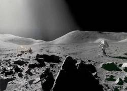 Imagen de la Luna por Intuitive Machine sobre el polvo espacial y como Nova-C, utiliza un sistema de propelente que emplea metano y oxígeno líquido, que evita los problemas del polvo.