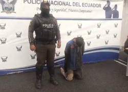 Fotografía difundida por la Policía Nacional del sospechoso bajo custodia policial.
