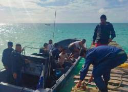 Migrantes ecuatorianos son rescatados de naufragio en el Caribe de Nicaragua