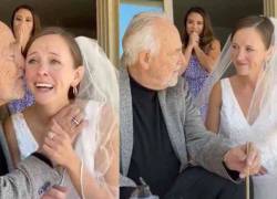 ¡Emotivo momento! Padre con Alzheimer reconoció a su hija el día de su boda