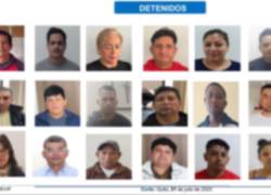 El ministro Juan Zapata compartió las fotos difuminadas de un grupo de personas que fueron capturadas por tener boletas de detención.