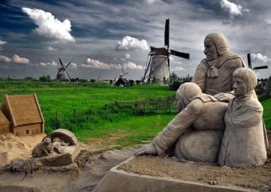 Las gigantescas esculturas de arena de Bélgica