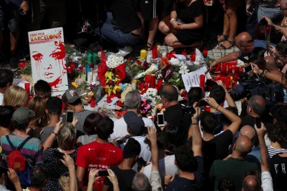 Homenaje a las víctimas del atentado en Barcelona