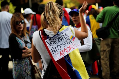 Homenaje a las víctimas durante las protestas en Venezuela