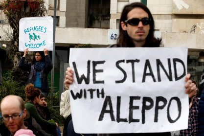 &quot;Refugiado sirio, bienvenido&quot;, solidaridad con Alepo