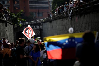 Homenaje a las víctimas durante las protestas en Venezuela