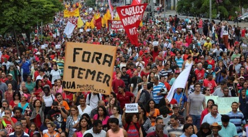 Protestas en Brasil en contra el presidente interino Michel Temer