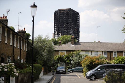 Londres: Torre incendiada, revestida de material prohibido