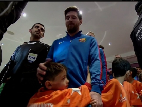 Niño afgano cumplió su sueño: conocer a Messi