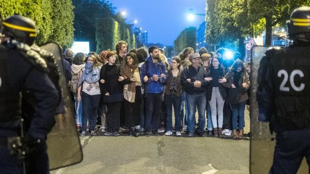 Protestas por resultado electoral en París