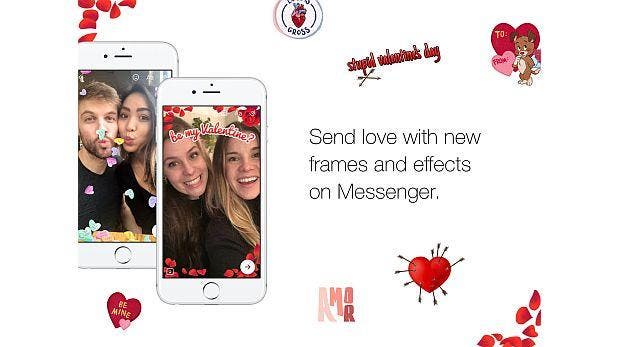 Facebook crea marcos y filtros temáticos por San Valentín