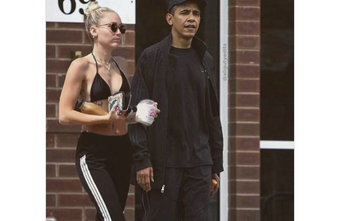 Foto de Miley Cyrus con Barack Obama se ha vuelto viral