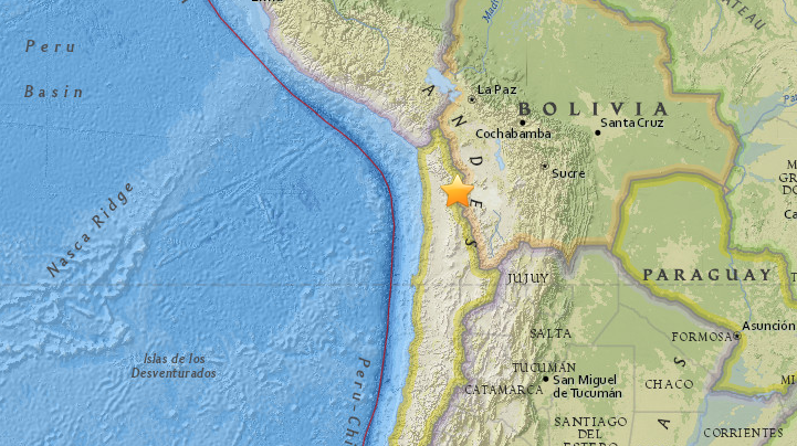 Terremoto de 7,6 grados y alerta de tsunami en sur de Chile