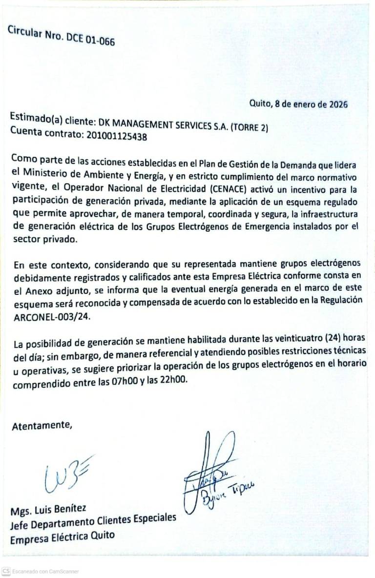 Inés Manzano niega obligatoriedad de desconexiones eléctricas a las empresas: 'si tienes generador, véndeme la energía' $!Inés Manzano niega obligatoriedad de desconexiones eléctricas a las empresas: 'si tienes generador, véndeme la energía'