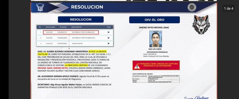 Reimberg anuncia recaptura del criminal alias ‘Yoker’ y arremete contra la Corte Constitucional $!Reimberg anuncia recaptura del criminal alias ‘Yoker’ y arremete contra la Corte Constitucional