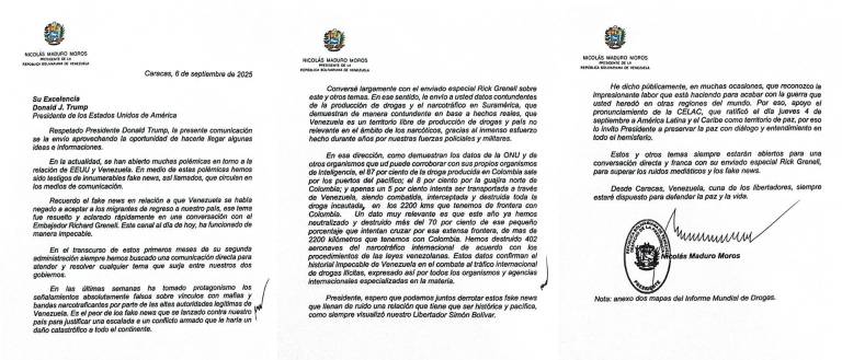 La carta a Donald Trump. $!La carta a Donald Trump.