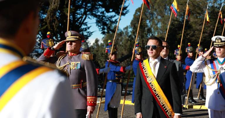 Noboa lideró la ceremonia militar en conmemoración a la Batalla del Pichincha. $!Noboa lideró la ceremonia militar en conmemoración a la Batalla del Pichincha.