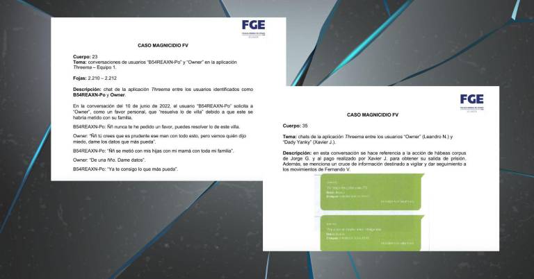 Chats del caso Metástasis fueron integrados al caso Magnicidio FV. $!Chats del caso Metástasis fueron integrados al caso Magnicidio FV.