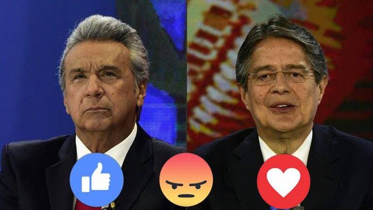 Lasso y Moreno provocan parecido interés en Facebook