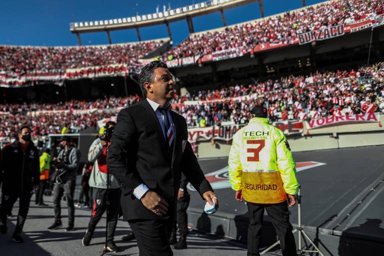 Marcelo Gallardo cuando era entrenador de River de Argentina $!Marcelo Gallardo cuando era entrenador de River de Argentina