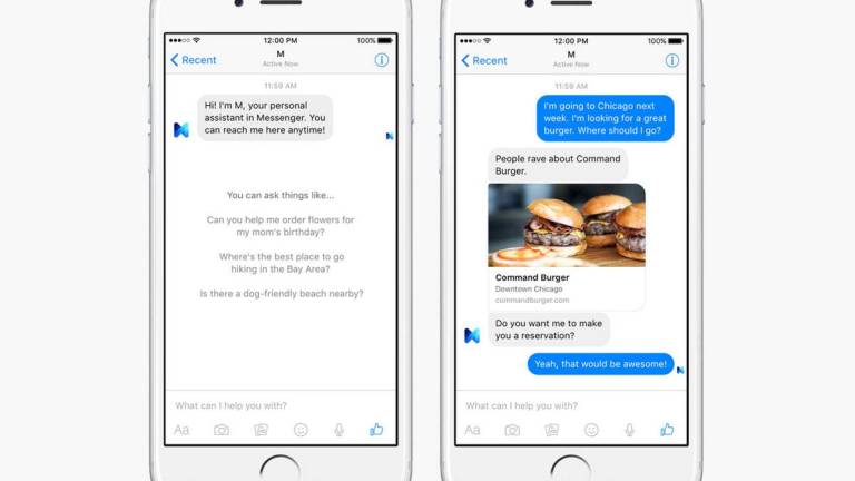 Facebook prueba un asistente digital para reforzar el Messenger