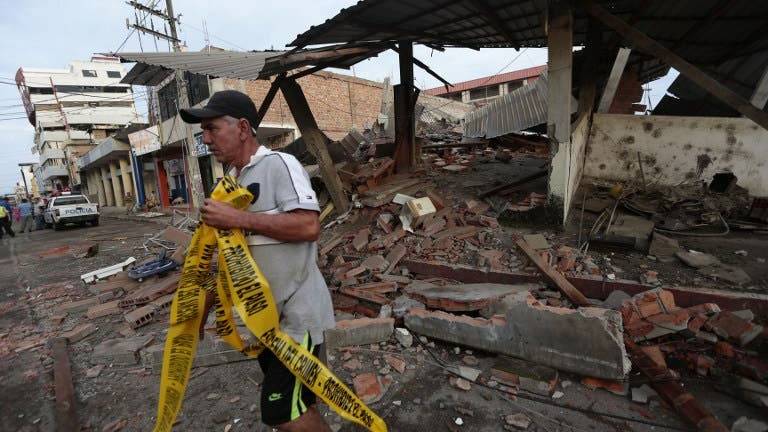 Terremoto de Ecuador, entre las grandes catástrofes de 2016
