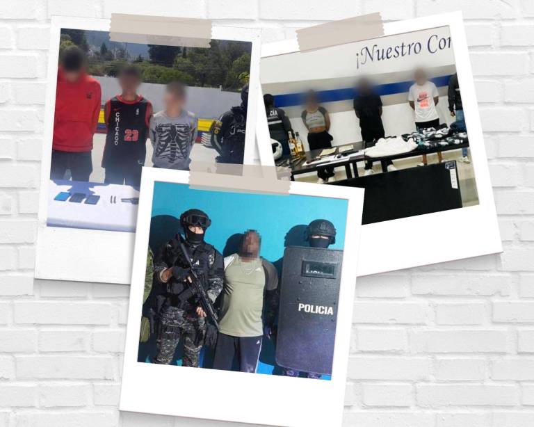 Operativos en los que se han capturado miembros de bandas como Los Lobos en Quito. $!Operativos en los que se han capturado miembros de bandas como Los Lobos en Quito.
