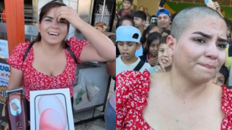VIDEO: Joven mexicana se vuelve viral por llorar tras perder en un concurso para ganar un iPhone por el cual se rapó su cabello
