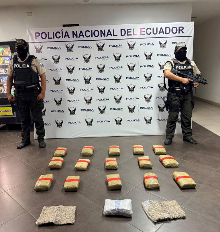 Droga incautada por la Policía Nacional en Ecuador. $!Droga incautada por la Policía Nacional en Ecuador.