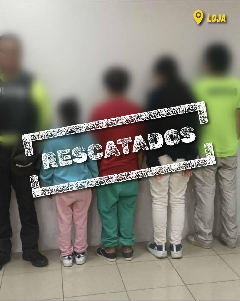 Niños rescatados en Loja. $!Niños rescatados en Loja.