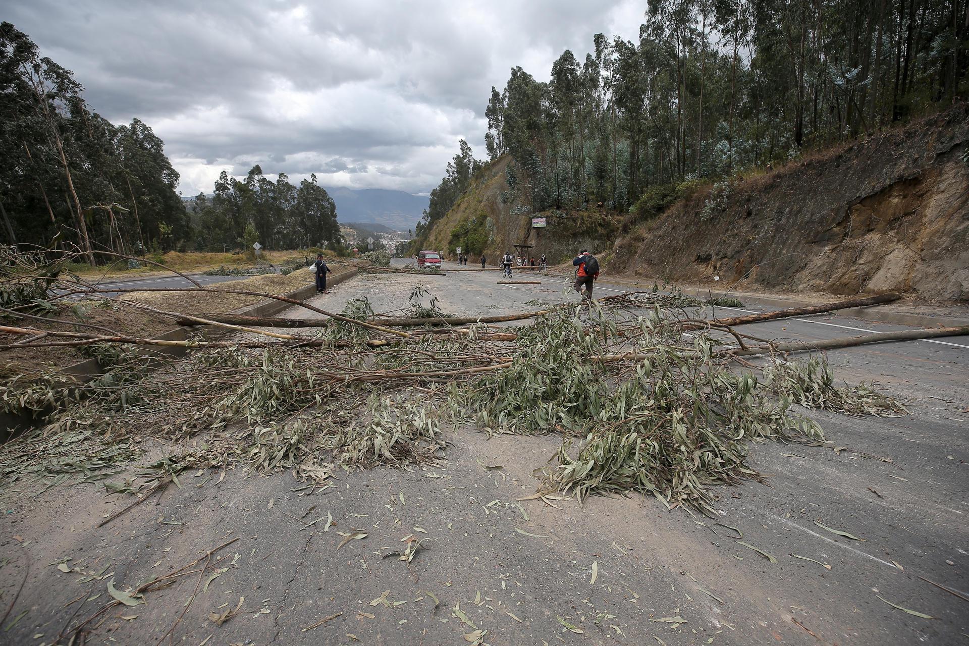 Bloqueos de vías comienzan a causar desabastecimiento de combustible en Imbabura