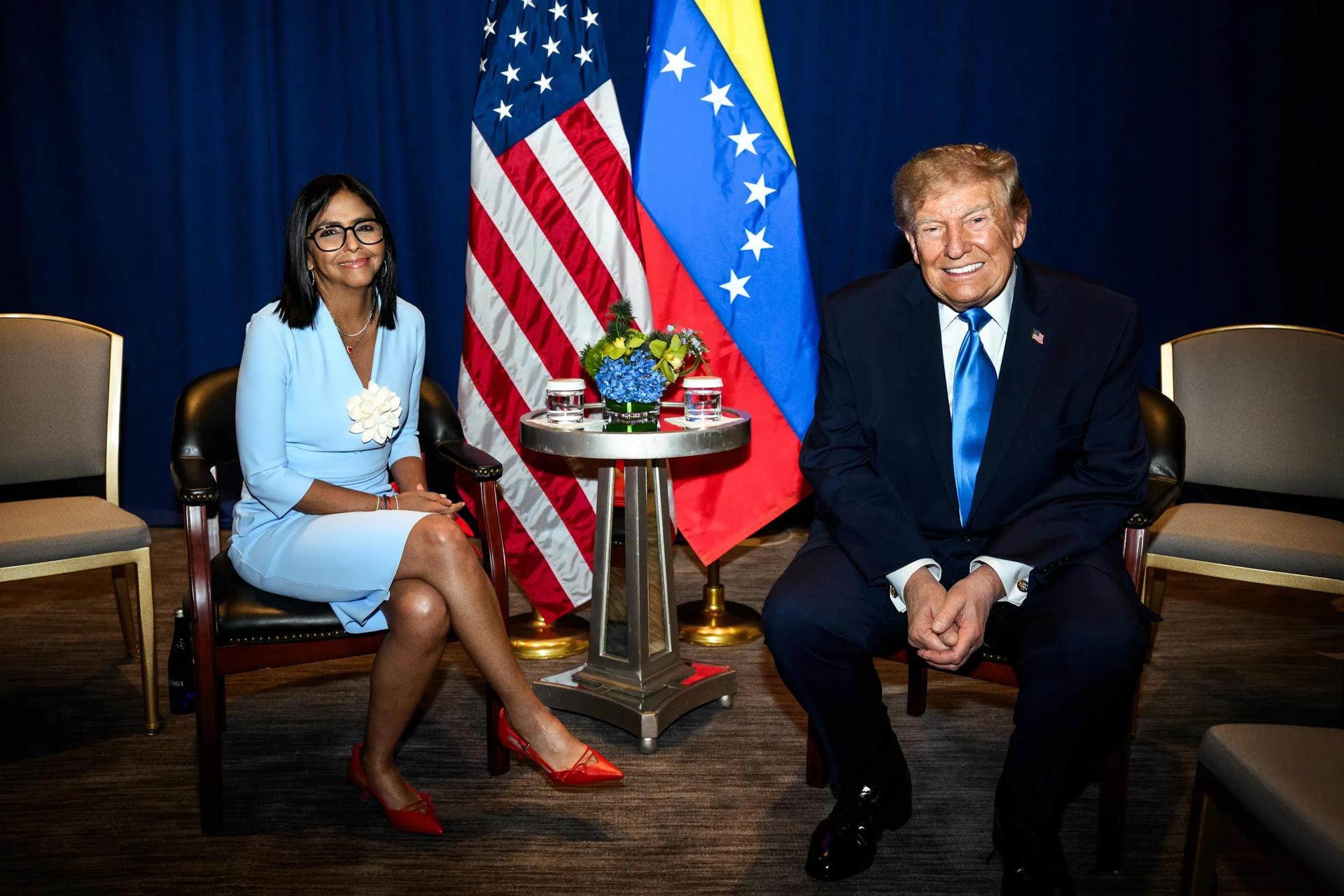 Trump y Delcy Rodríguez protagonizan encuentro inédito en Nueva York tras la captura de Maduro