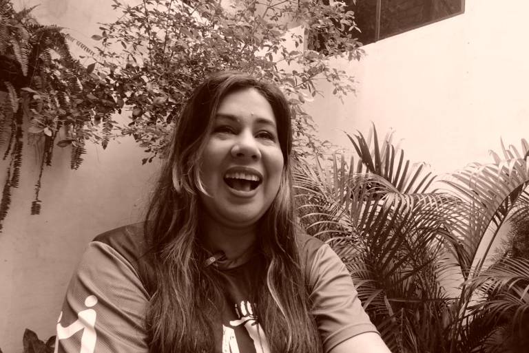 $!Una fotografía tomada por Isaías, de cuatro años, a Johanna Chevez el día de la entrevista en Guayaquil.