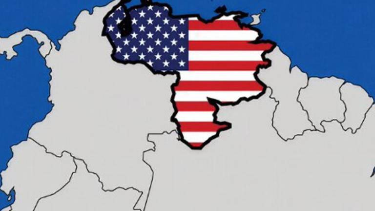 Imagen difundida en la cuenta de Truth Social del presidente de EE.UU., Donald Trump, de un mapa de Venezuela con la bandera de Estados Unidos y un texto que la identifica como el estado 51.