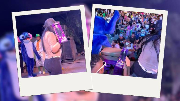 Roberta Zambrano repartió juguetes alusivos a Daniel Noboa.