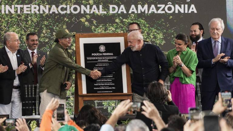María José Pinto se reúne con Lula da Silva y Gustavo Petro en la inauguración de un centro de cooperación policial