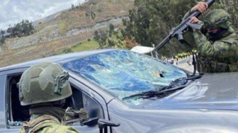 ¿Por qué militares rompieron vidrios tras el ataque a caravana de Daniel Noboa?
