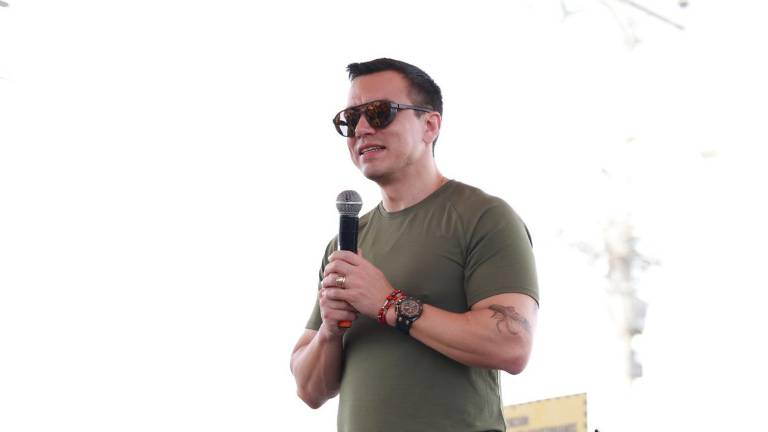 Fotografía del presidente Daniel Noboa tomada el 6 de noviembre de este año, durante unala entrega de la rehabilitación vial de Punta Carnero, en Santa Elena.