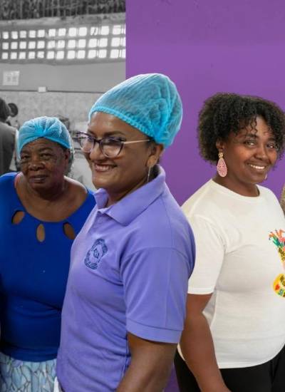 Ilustración de lideresas comunitarias en Ecuador.