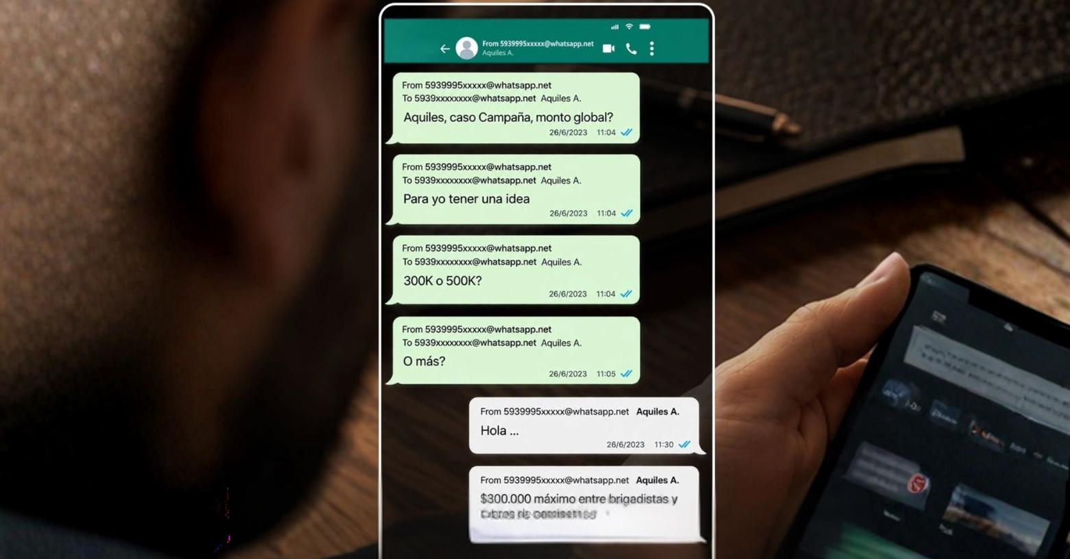 Caso Laberinto: Fiscalía expone chats y documentos sobre presuntos pagos a Revolución Ciudadana