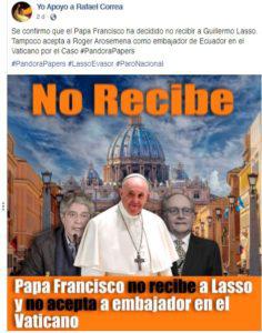 $!No estaba en la agenda de Lasso visitar al Papa y Roger Arosemena sí fue aceptado embajador ante la Santa Sede