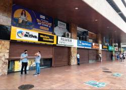 Ayer en Guayaquil varios negocios cerraron las puertas por el temor a las manifestaciones callejeras.