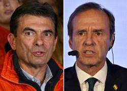 Rodrigo Paz (I), candidato presidencial de Bolivia por el Partido Demócrata Cristiano (PDC), y Jorge Tuto Quiroga Ramírez, expresidente de Bolivia y candidato presidencial por la coalición Alianza Libre.