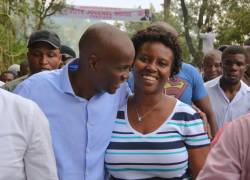Martine Moise junto al presidente de Haití, Jovenel Moise, asesinado el miércoles.