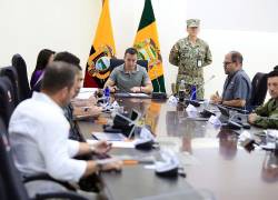 Daniel Noboa lideró el gabinete de seguridad efectuado en la provincia de El Oro.