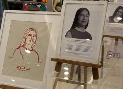 Exhibición de rostros de Mujeres Cofeccionistas realizado en De Prati del C. C. Plaza Navona.