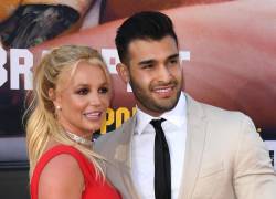 La cantante estadounidense Britney Spears y Sam Asghari llegan para el estreno de Once Upon a Time... in Hollywood, en julio del 2019. La estrella del pop al parecer estaría divorciándose de su esposo.
