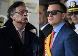 El presidente de Colombia, Gustavo Petro, y el presidente de Ecuador, Daniel Noboa.