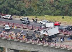 Siniestro de tránsito entre nueve vehículos causó fuerte congestión en la Ruta Viva.