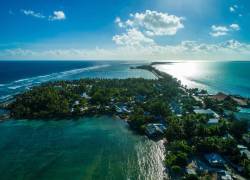 La nación de Kiribati, ubicada en el Océano pacífico. Foto: EFE